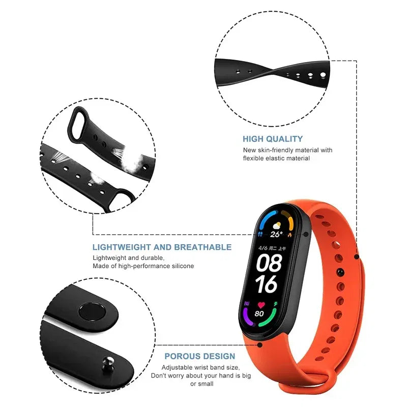 Band Color: Beige, Band Width: 22mm, Ships From: CHINA - Silicone Watch Strap For Xiaomi Mi Band 7 6 5 4 3 Wristband Bracelet Wrist Straps MiBand 3/4 band5 band6 Smartwatch Accessories
