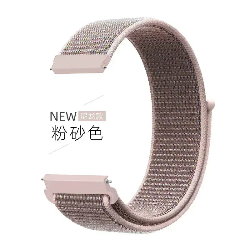 Band Color: Silver Yellow, Band Width: 24mm - Nylon Loop Strap for Huawei Watch GT 5 Pro 46mm Smartwatch Replacment Bracelet Sport Watchband Correa for Huawei GT5 Watch Band