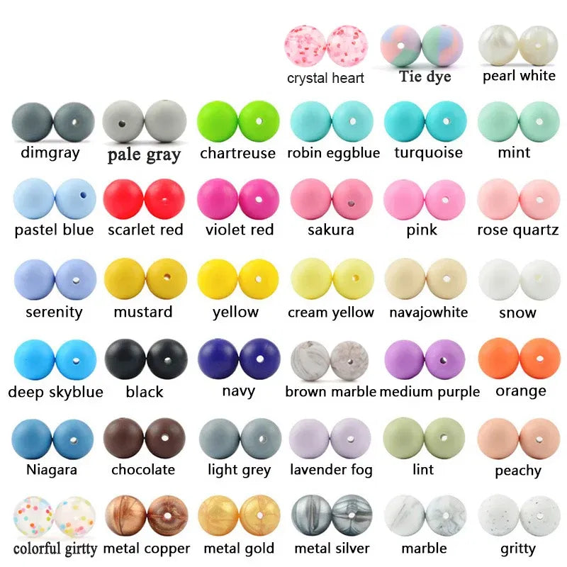 Color: plum, Item Diameter: 12mm - LOFCA 100Pcs/lot 12MM Round Shape Silicone Teething Beads Baby Teether For DIY Nursing Necklace Food Grade Chew Beads
