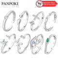 Gem Color: Cinnamon - Real 925 Sterling Silver Ring Simple round Inlay Zircon Fit Charming Bracelets Women DIY Engagement Gifts Exquisite Jewelry