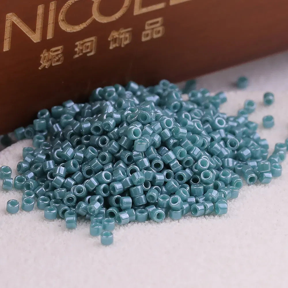 Color: PURPLE, Item Diameter: Other - Japan Miyuki Delica Seed Bead DB11/0 Glazed Luster Colors Seed Bead Accessories for Needlework DIY Jewelry Making Bracelet
