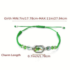 Metal Color: Vermeil - 12 Pieces Mexican Bracelets Saint Jude Bracelet Catholic Green Handmade String Bracelets San Judas Tadeo Rosary Bracelet Gift