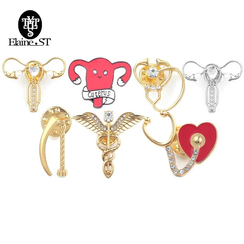 Metal color: silver, Ships From: CHINA - Medical Pins Icons Medical Helicopter Intestine Tissue Blood Capillary Biology Chemistry Brooches Nursing Accessories And Gifts