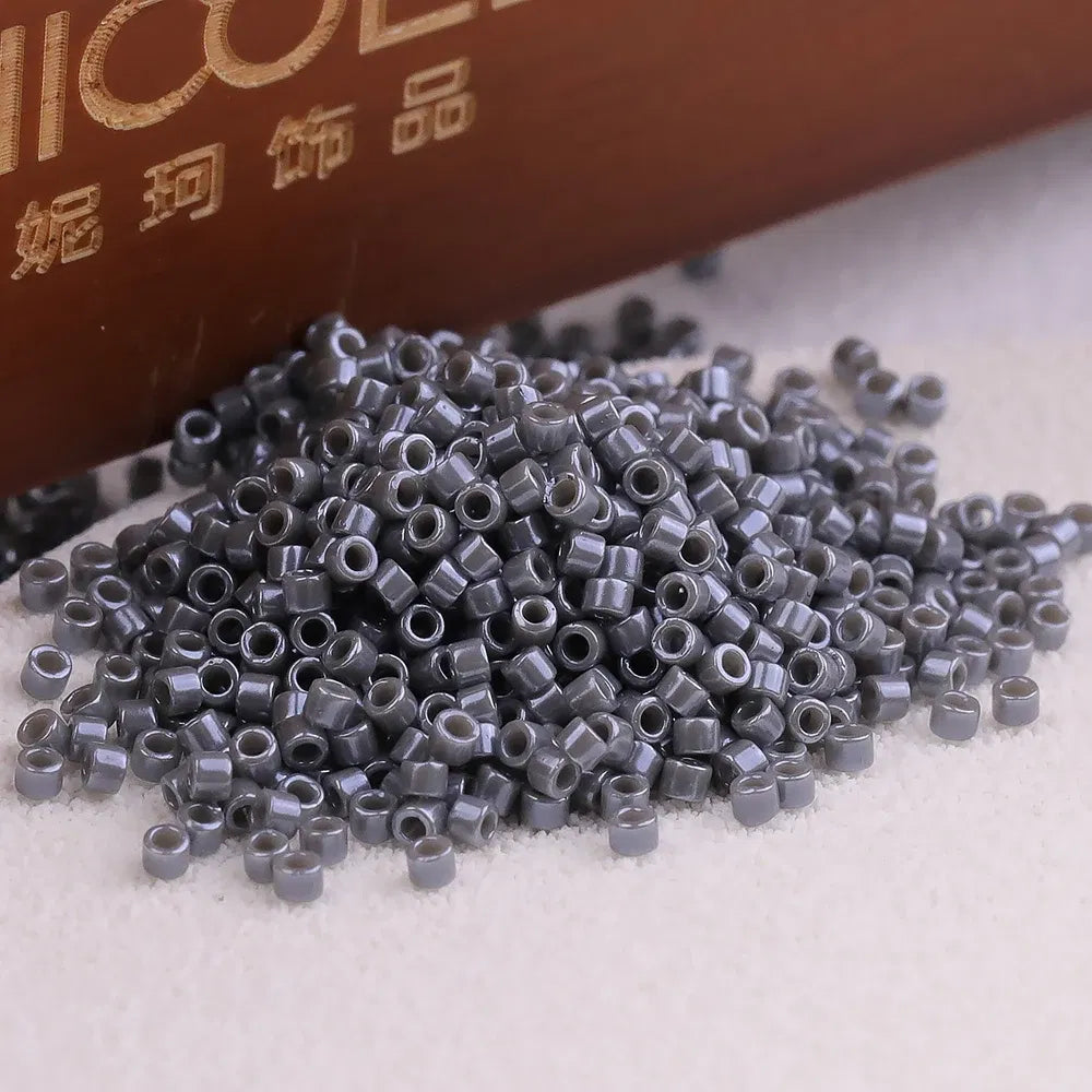 Color: Orange, Item Diameter: Other - Japan Miyuki Delica Seed Bead DB11/0 Glazed Luster Colors Seed Bead Accessories for Needlework DIY Jewelry Making Bracelet