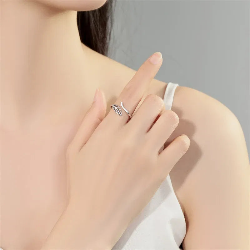 Gem Color: Blue - 2024 Charm 925 Sterling Silver Crystal Open Rings For Women Simple Adjustable Fashion Wedding Engagement Party Gifts Jewelry