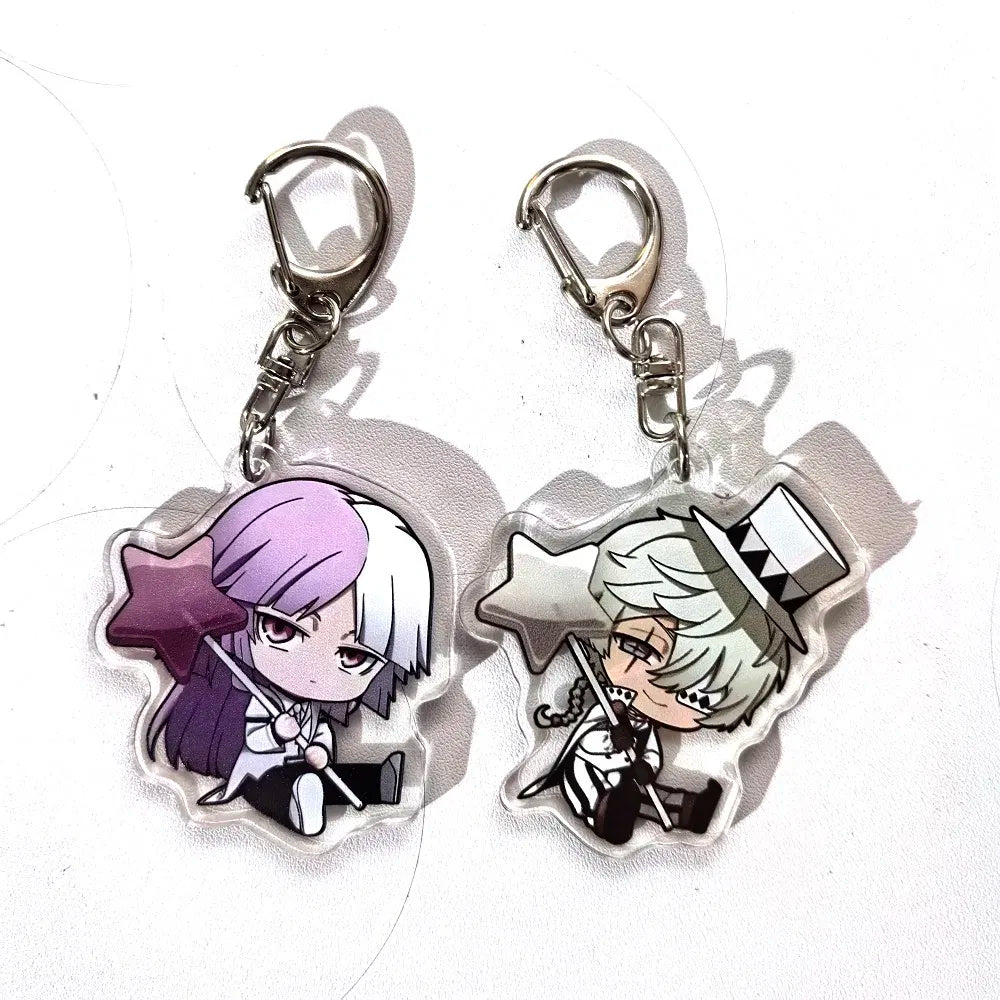 Color: Gold, Size: 6 cm - Anime Bungou Stray Dogs Arcylic Keychain Atsushi Nakajima Dazai Flower Key Chain Women Men Accessories Bag Pendant Chaveio Gifts