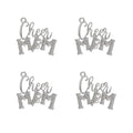 Metal color: SILVER PLATED, Ships From: CHINA - 10pcs Cheer MAM Rhinestone Letter Charms for DIY Bracelet Bangle Making LTC0407-LTC0410
