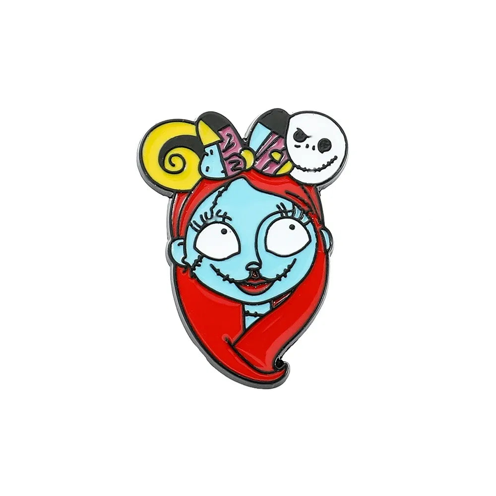 Cartoon character with red hair and colorful headband on a white background