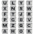 Metal Color: cobalt violet - Black 26 Letter 9mm Diy Italian Charm Stainless Steel Bracelet