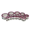 Metal color: Rhodium Plated, Main Stone Color: Silver - 2pc Steel Multicolour Crystal Ear Plug Flesh Tunnel 8g ( 3mm ) - 1" ( 25mm ) Gauge Expander Stretcher Screw Fit