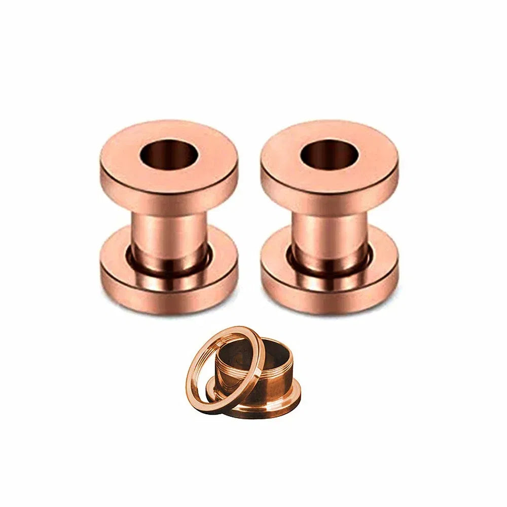 Metal color: Imitation Rhodium Plated, Main Stone Color: green - 2PCS Multi Color Steel Screw Fit Tunnel Ear Plug Stretcher Gauge 3-25mm Ear Lobe Tunnel Expander
