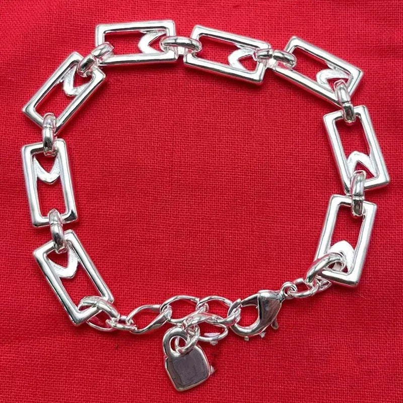 Metal Color: Imitation Rhodium Plated - gift of New Hot Spanish jewelry lightweight luxury jewelry bracelet ladies party exquisite accessories high-quality gifts