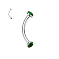 Metal color: Antique Copper Plated, Main Stone Color: green - 3/4/5mm Opal Steel Eyebrow Ring Internally Threaded 6mm -14mm Bar Curved Barbell Monroe Lip Stud Ear Tragus Piercing