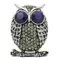 TK399 - High polished (no plating) Stainless Steel Ring with Top Grade Crystal  in Amethyst