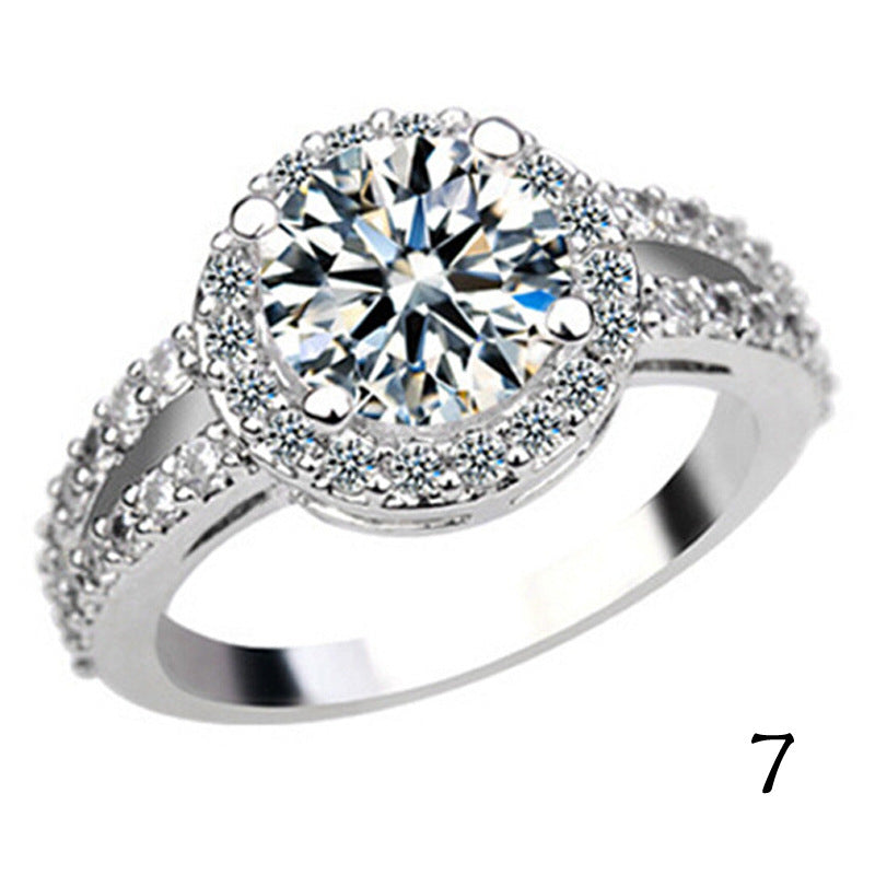 Female Eight Hearts Arrows Zircon Ring