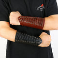 Simple Wax Thread Braided Leather Bracelet Punk Style