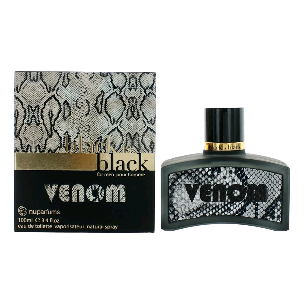 Black is Black Venom من نوبارفومز، ماء تواليت بخاخ للرجال بحجم 3.4 أونصة