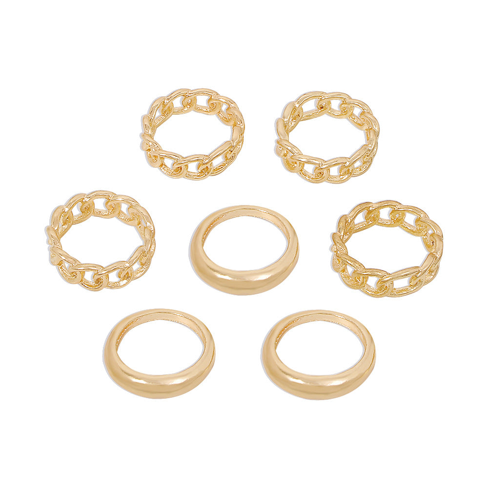 Retro Personality Trend Combination Ring Set