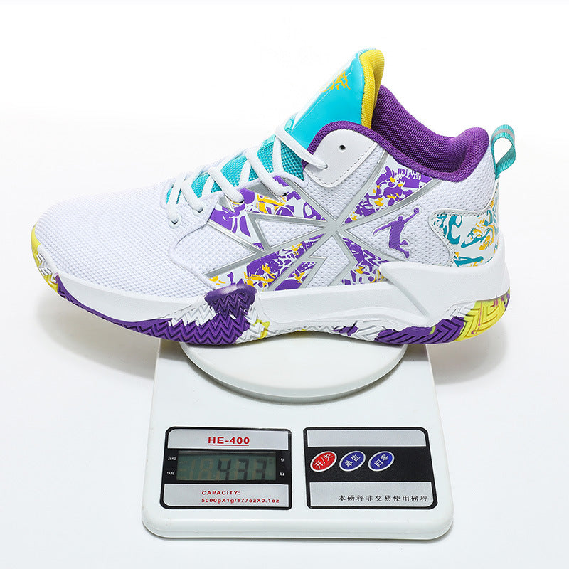 Basketball shoes men's mesh breathable sports shoes non-slip wear-resistant men's shoes student youth running shoes