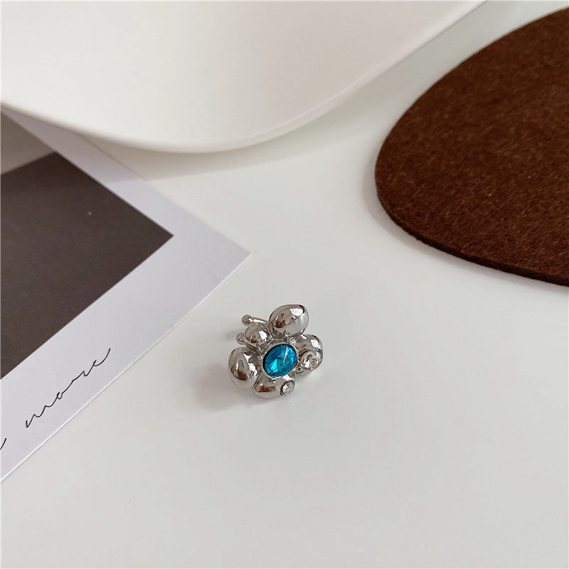 Flower Gem Girly Temperament Cute Ear Buckle