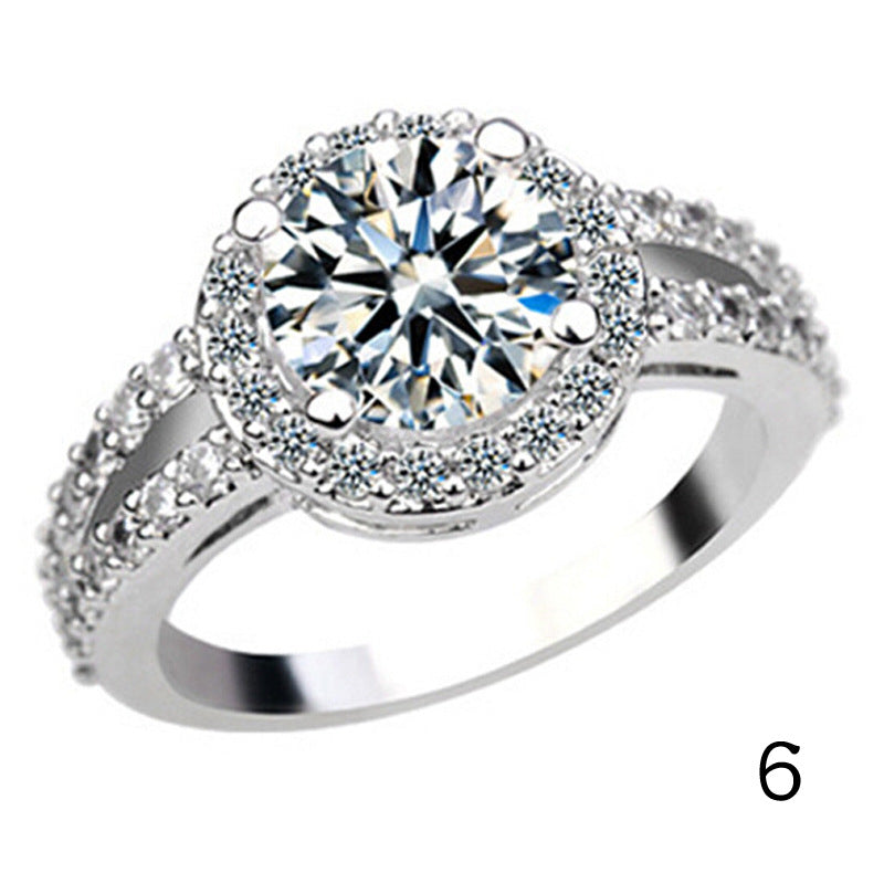 Female Eight Hearts Arrows Zircon Ring
