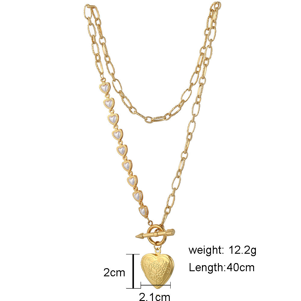 Double Necklace Foot Love Pendant Cold Wind