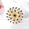 Fashion Emerald And Diamond Flower Brooch